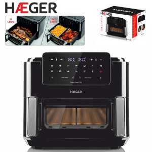 Fritadeira haeger super c. af-d10.010a a ar elet. 10l 2600w