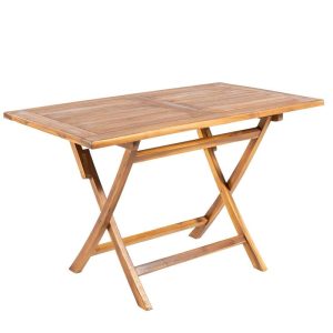 Mesa retangular t090rc 130x80x72cm madeira acacia