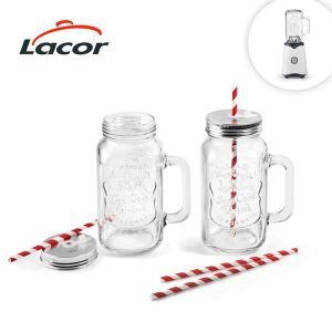 Conj.2 copos lacor 69387 p/liquidificadora mix & go 0,50l