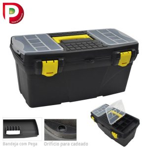 CAIXA FERRAMENTAS L FORMULA PRETO 48X26X23CM