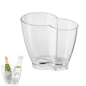 Balde gelo 36056 transparente p/2 garrafas 4l plst