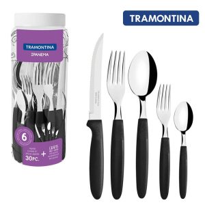 Faqueiro 30 p. trm ipanema 23398/088 churrasco preto